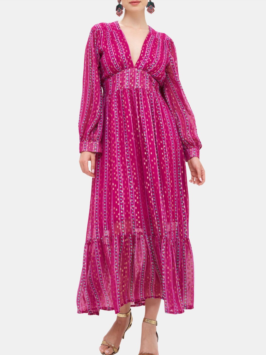 Clothing Oliphant Maxi | Tie Back Maxi Magenta Melrose