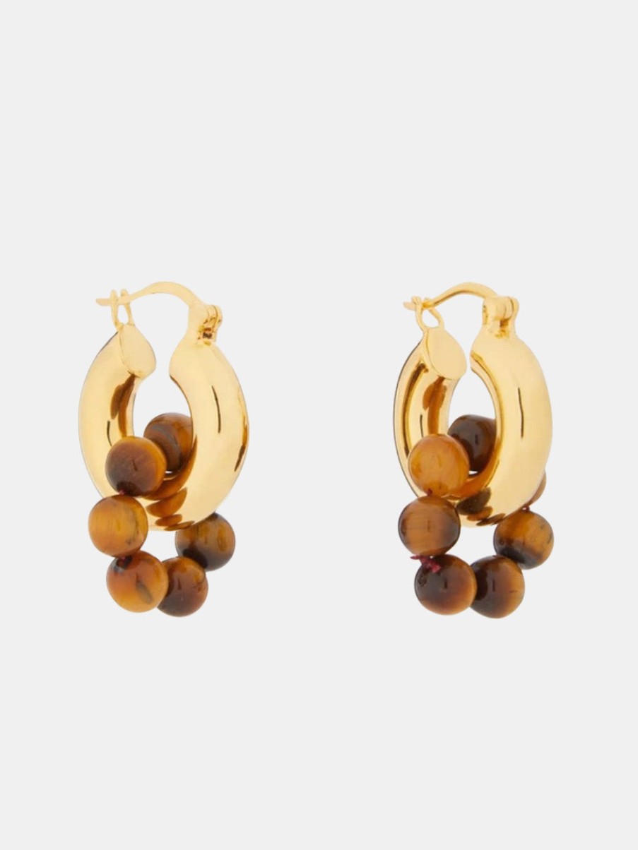 Accessories SHYLA LONDON Earrings | Sura Hoops Tigers Eye