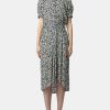 Clothing ZADIG& VOLTAIRE Midi | Rima Crepe Floral-Print Shirtdress Vanille