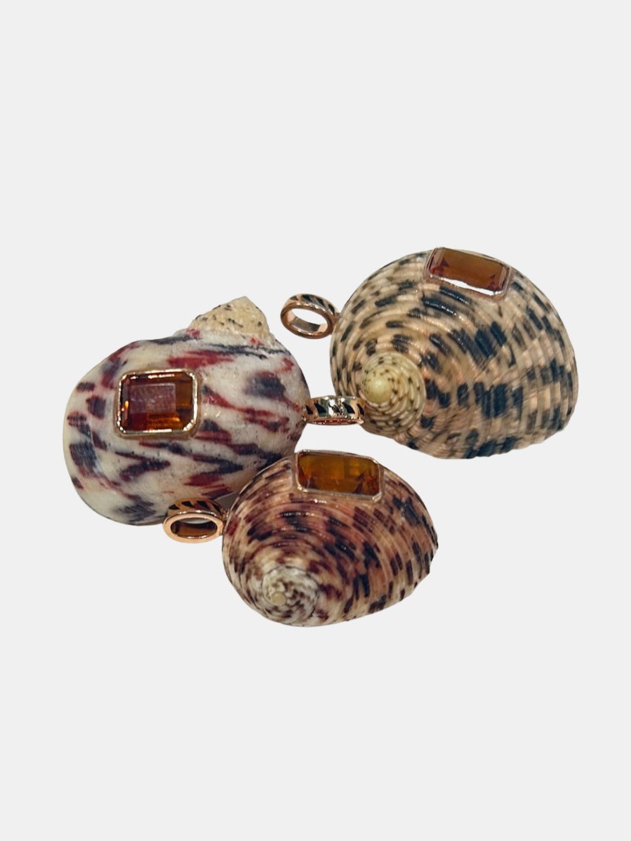 Accessories DEZSO | Natural Shell With Citrine