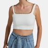 Clothing Generation Love Tanks | Carina Chain Top White