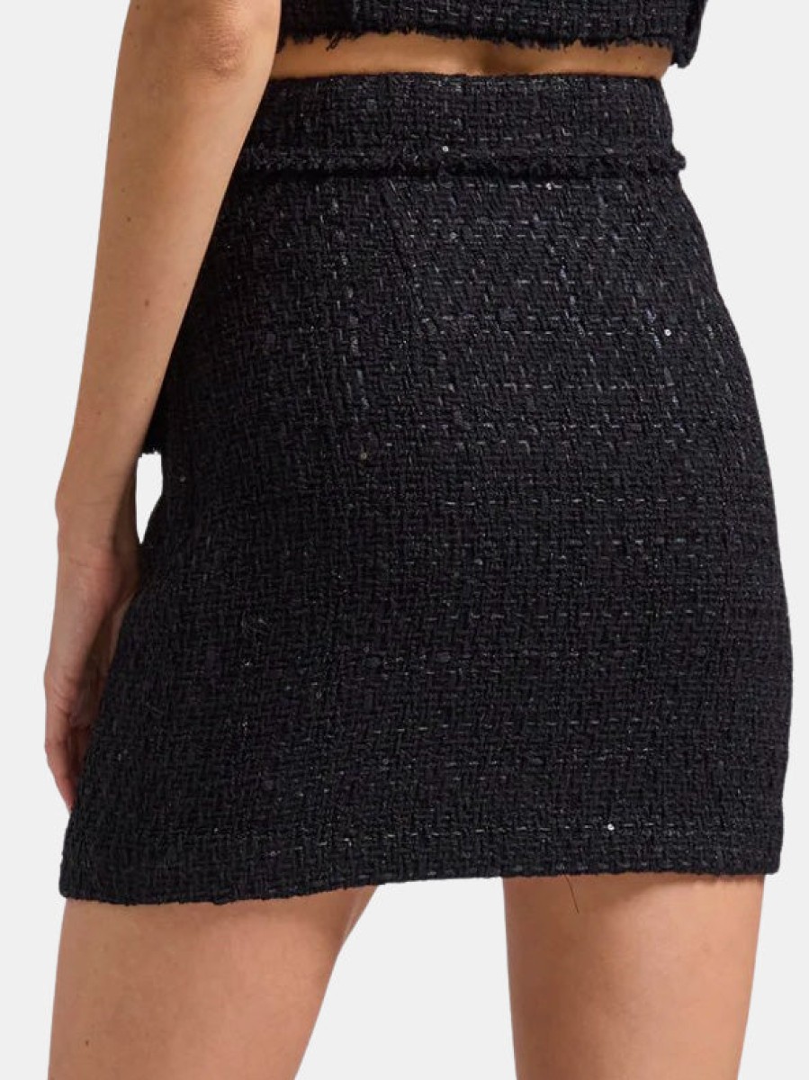 Clothing GENERATION LOVE Mini | Tasha Tweed Skirt Black