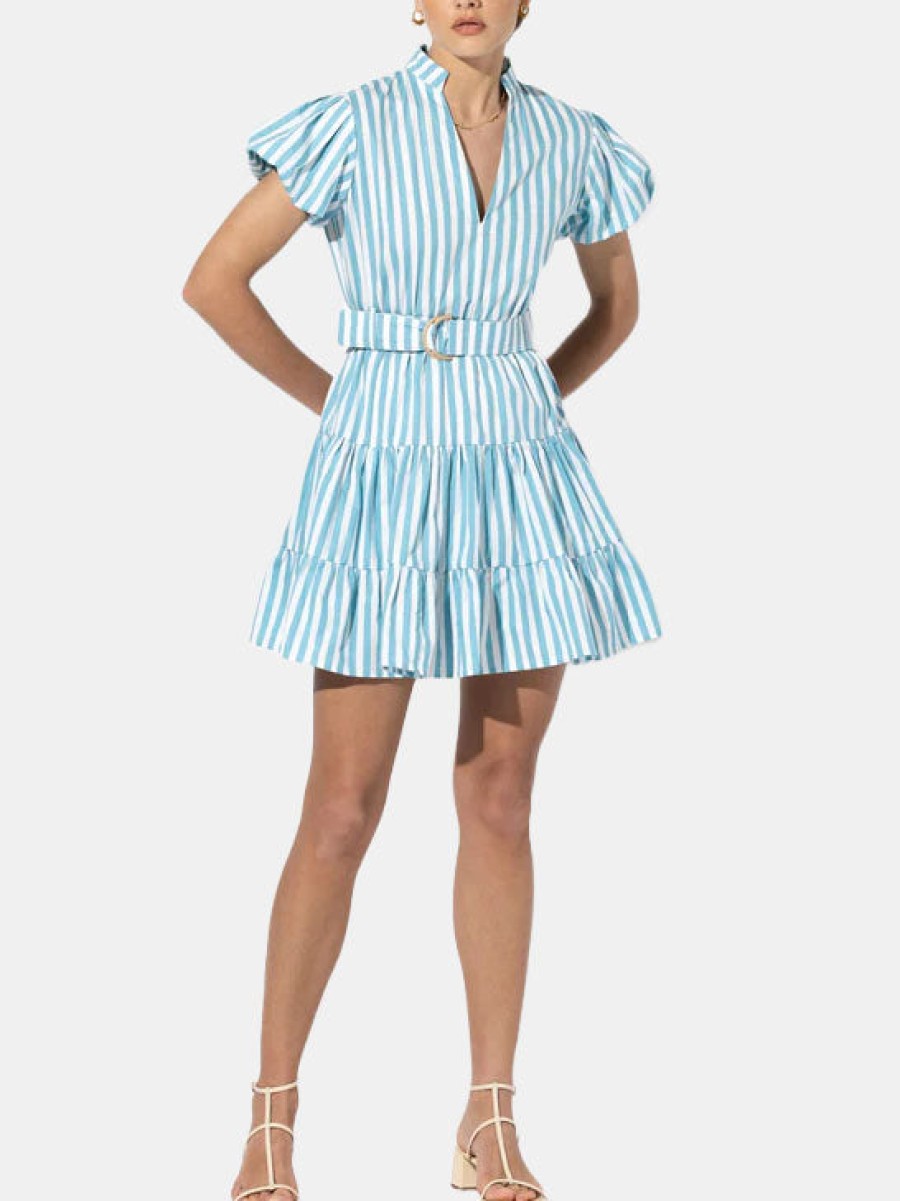 Clothing LUSANA Mini | Karissa Poplin Mini Dress Arctic