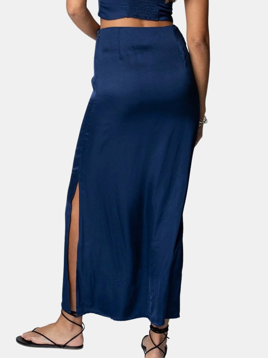 Clothing STILLWATER Maxi | Dani Maxi Skirt Navy Peony