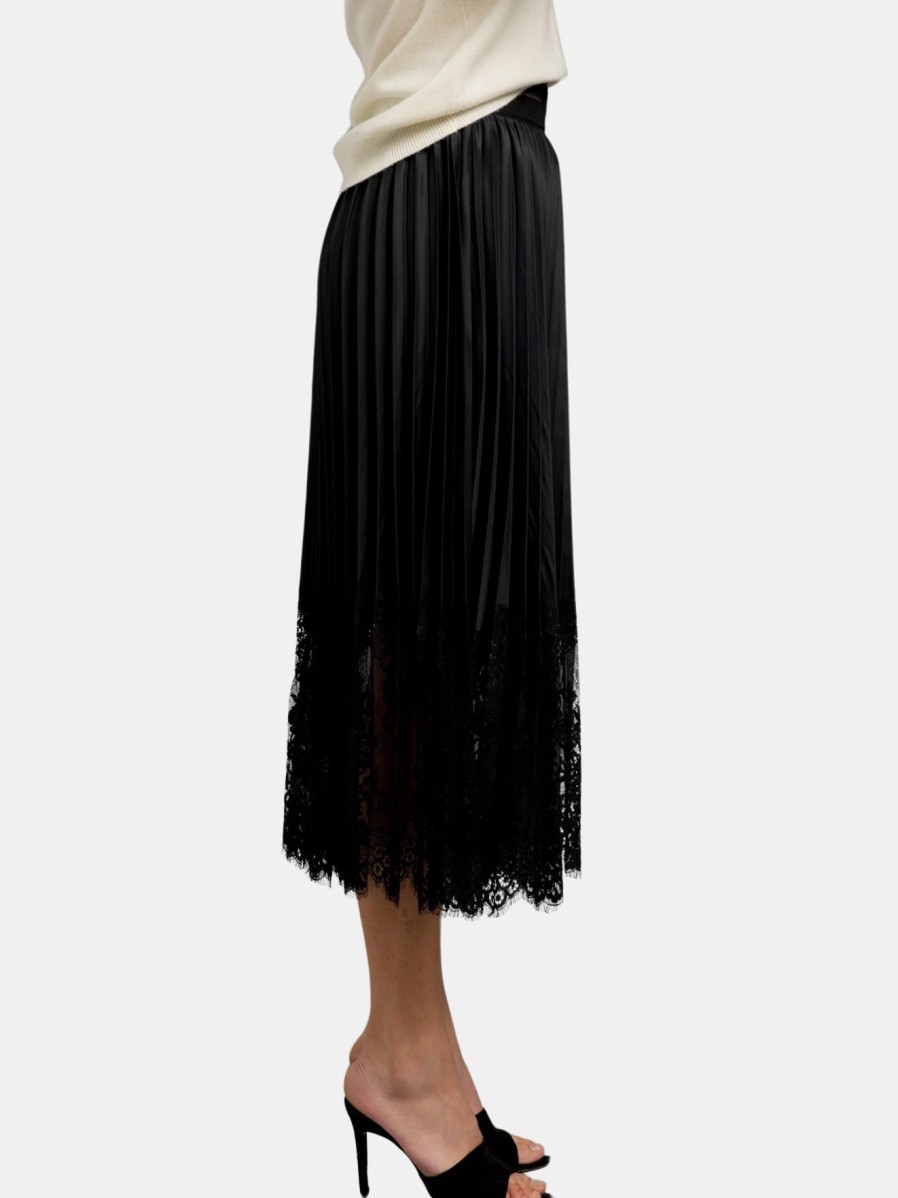 Clothing LE SUPERBE Skirts | Interlace Pleated Skirt Black