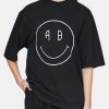 Clothing ANINE BING Tees | Avi Tee Smiley Vintage Black