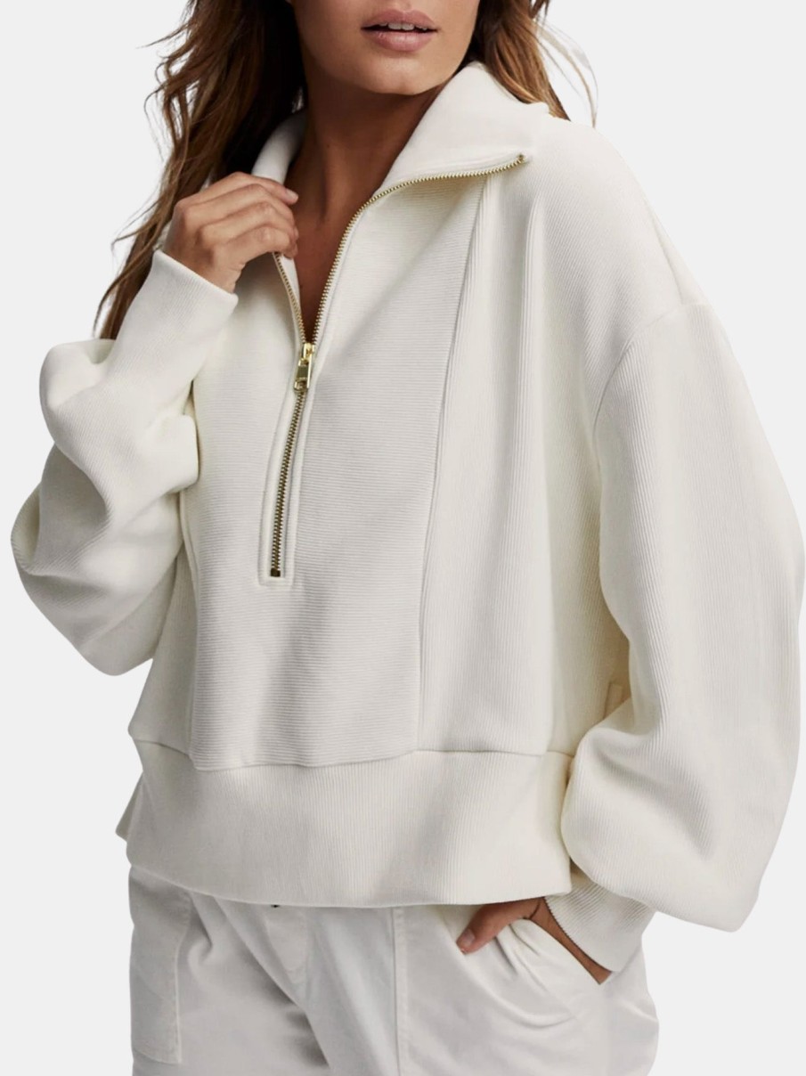 Clothing VARLEY | Ramona Half Zip Whisper White