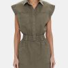 Clothing PISTOLA Mini | Rosie Mini Dress Dark Olive