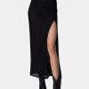 Clothing STILLWATER | Mesh Get Together Maxi Skirt Black