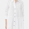 Clothing GANNI Mini | Cotton Poplin Mini Shirt Dress Bright White