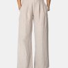 Clothing STILLWATER Pants | Linen Knotch Waist Pant