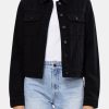 Clothing HIDDEN Denim Jackets | Dakota Cropped Fitted Jacket Black