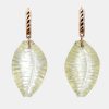 Accessories DEZSO Earrings | Postulata Shark Fin Hoops Lemon Quartz