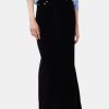 Clothing GANNI Skirts | Washed Corduroy Long Skirt Black