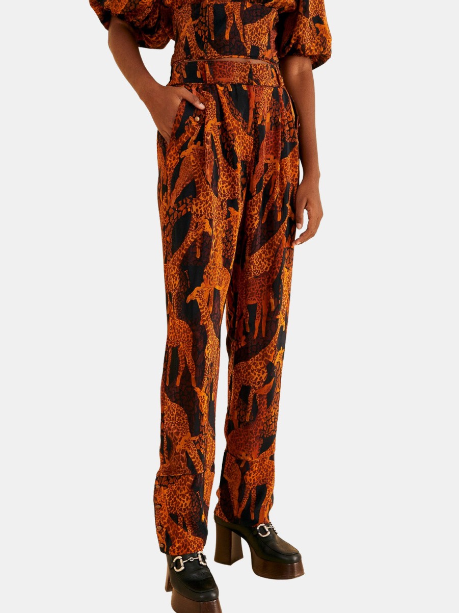 Clothing FARM RIO | Pants Giraffes Black