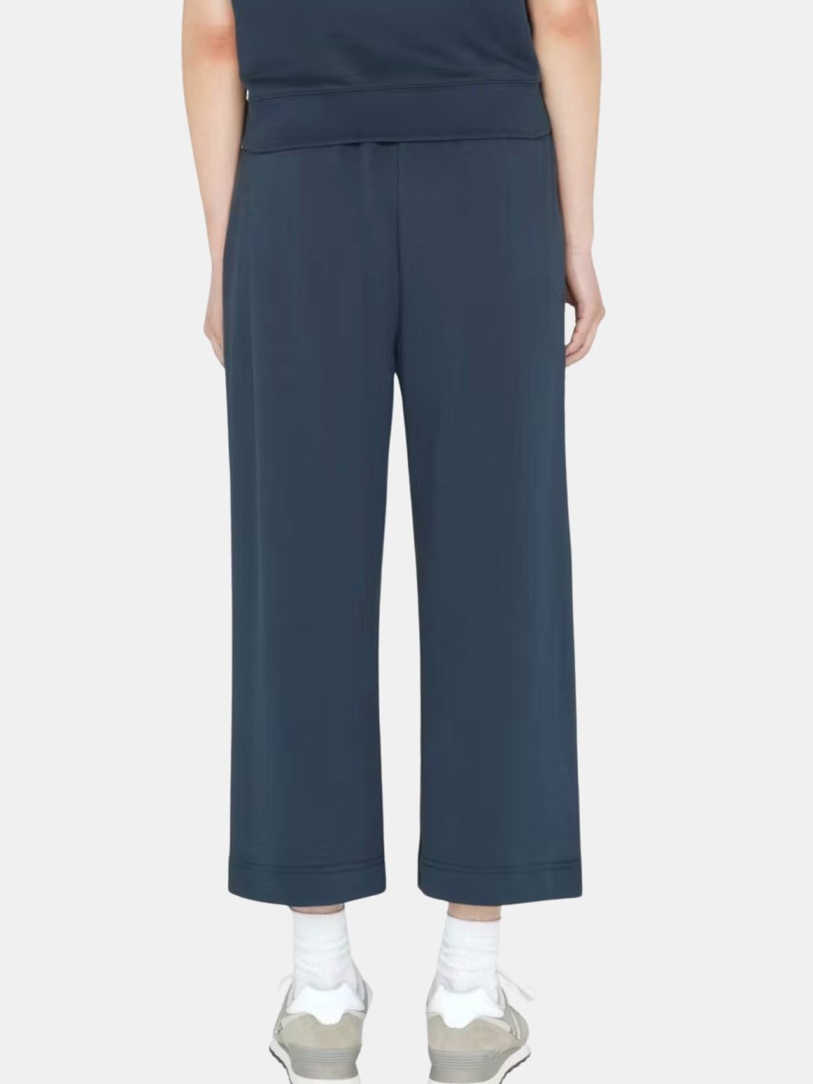 Clothing Frame | Cropped Wide Leg Sweatpant Navy