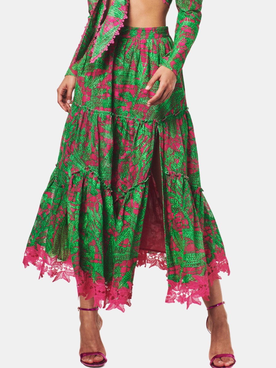 Clothing Hemant & Nandita Maxi | Long Skirt Green