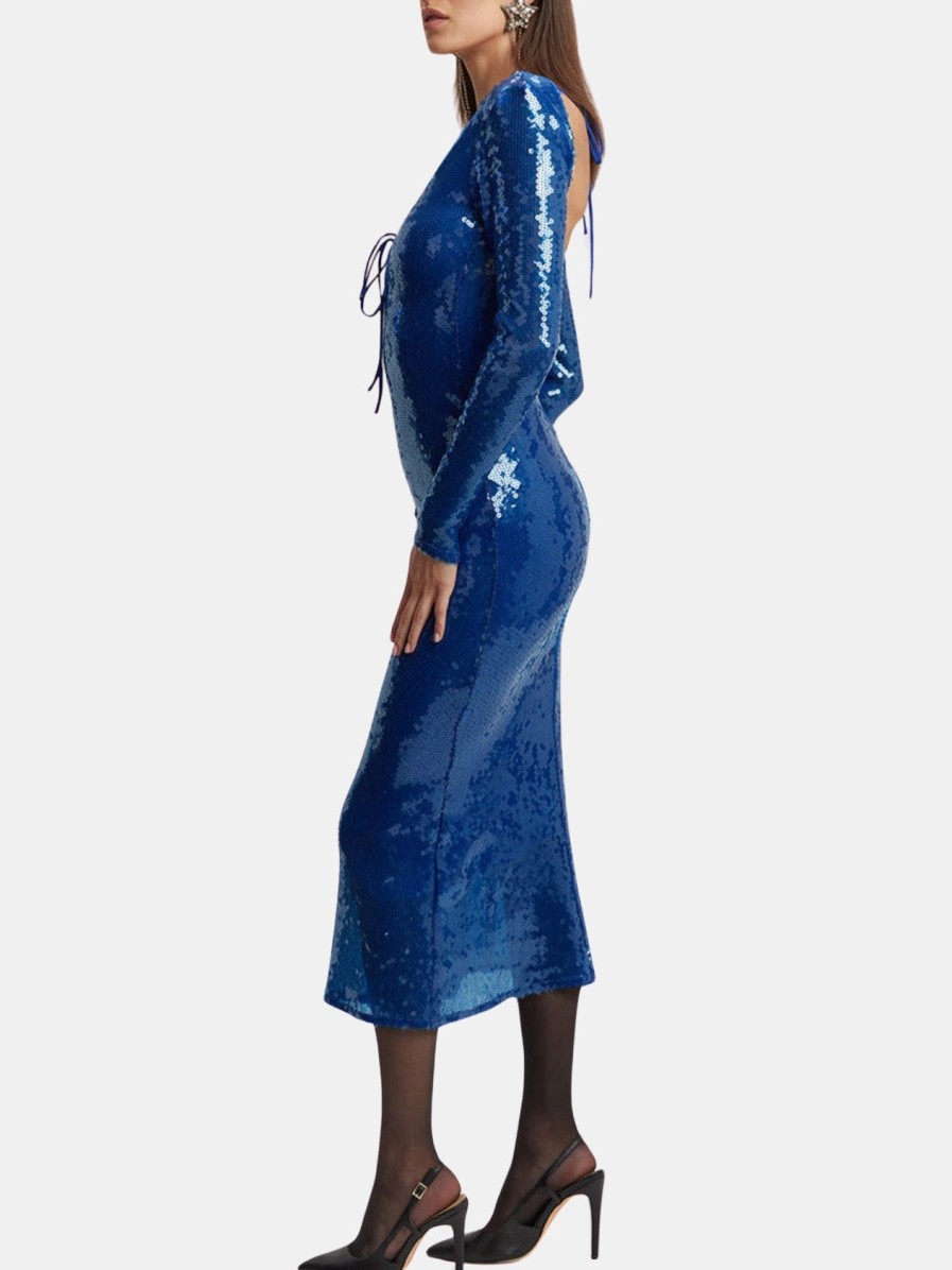 Clothing BARDOT Midi | Verona Sequin Maxi Dress Cobalt