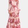 Clothing Hemant & Nandita Maxi | Dali Long Dress With Slip Pink