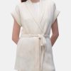 Clothing SIMKHAI Shorts | Juniper Short Sleeve Belted Vest Ivory