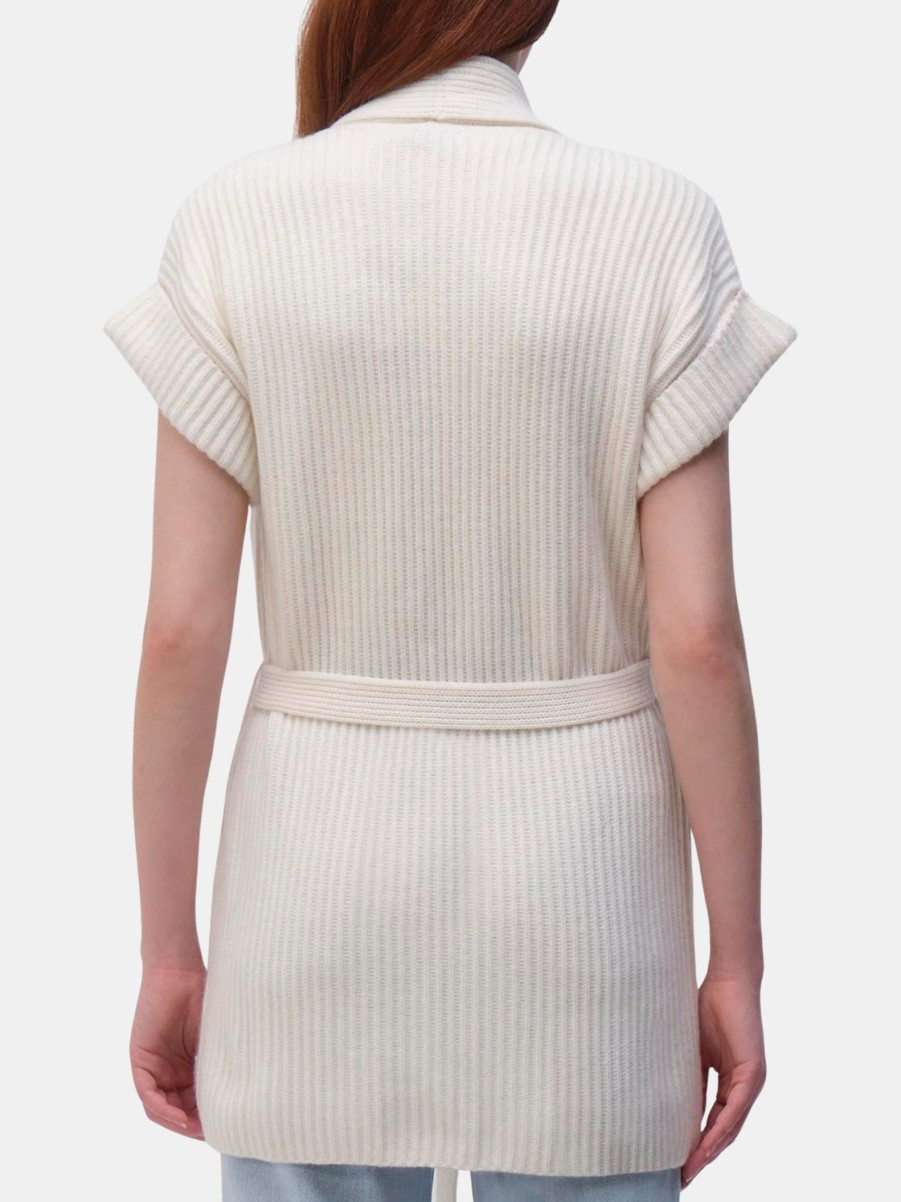 Clothing SIMKHAI Shorts | Juniper Short Sleeve Belted Vest Ivory