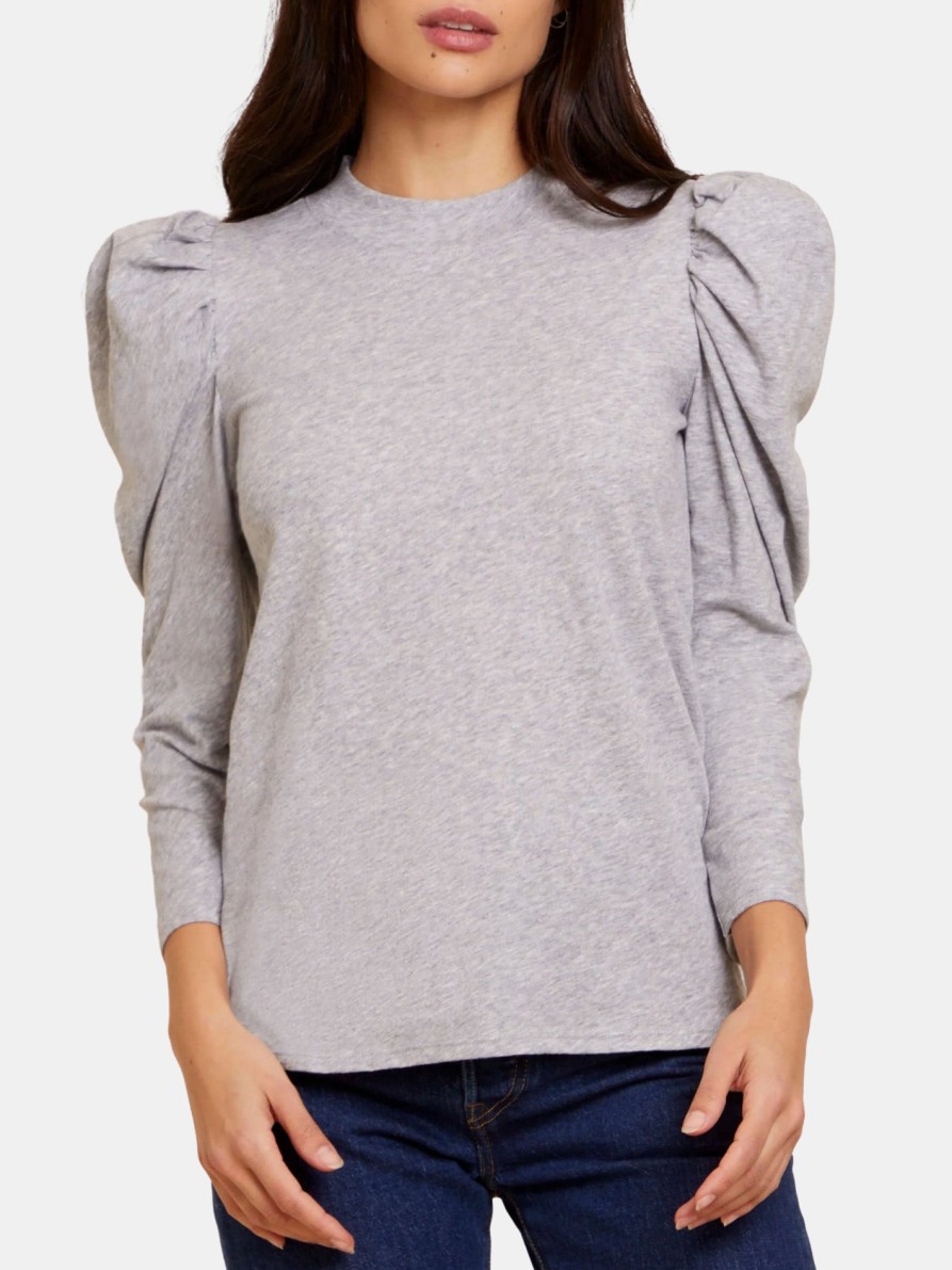 Clothing Nation Tees | Zeta Snap Back Mock Neck Heather Grey