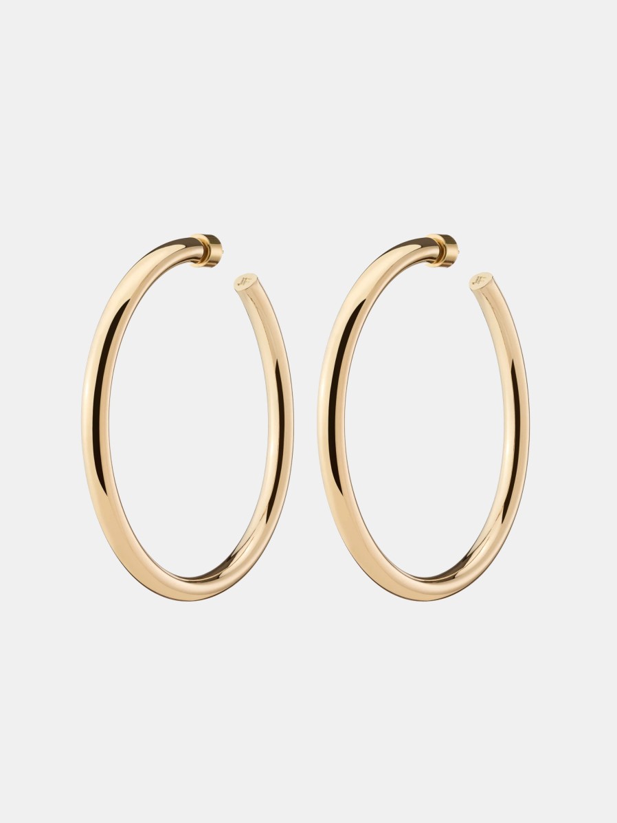 Accessories JENNIFER FISHER Earrings | 2" Natasha Hoops 10K Yellow