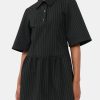 Clothing GANNI Mini | Stretch Stripe Mini Dress Black