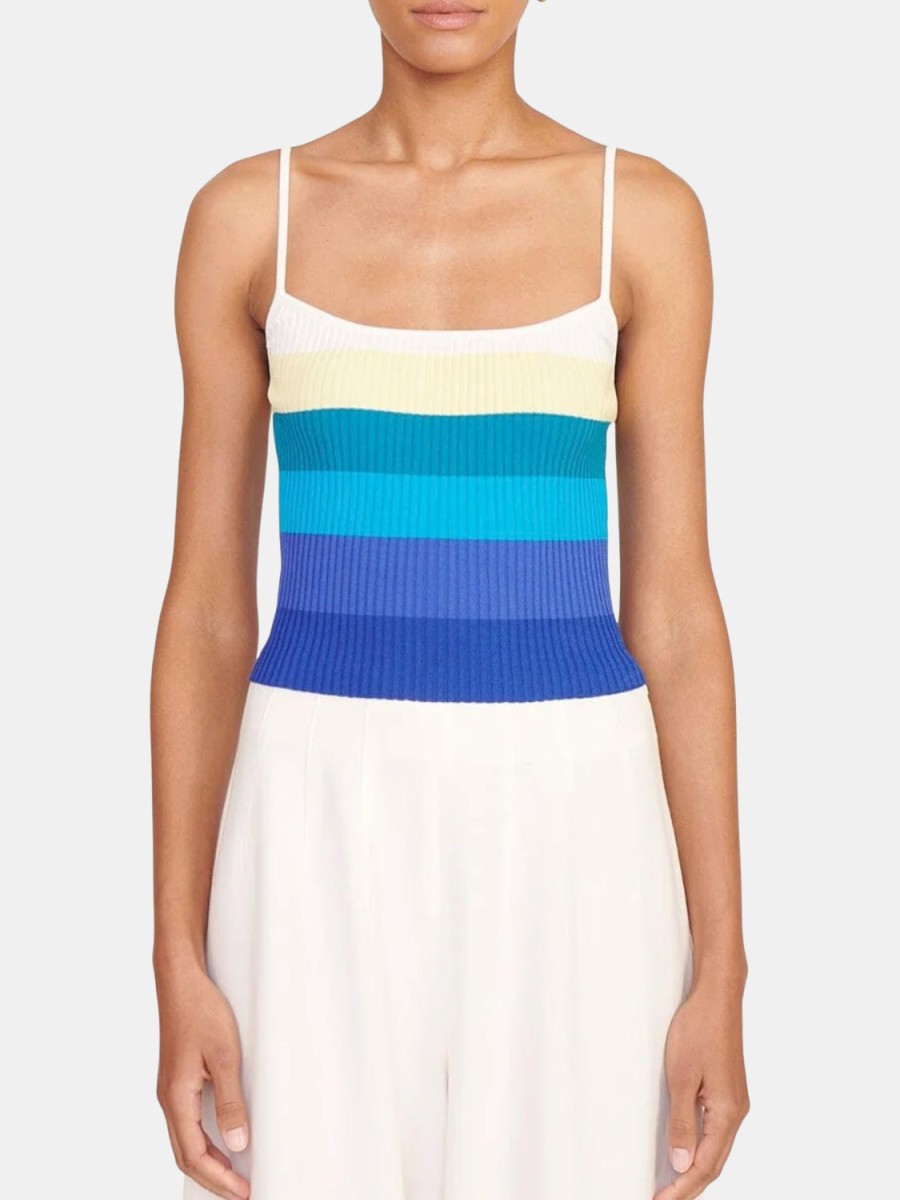 Clothing Staud Tanks | Soleil Top Pacific Stripe