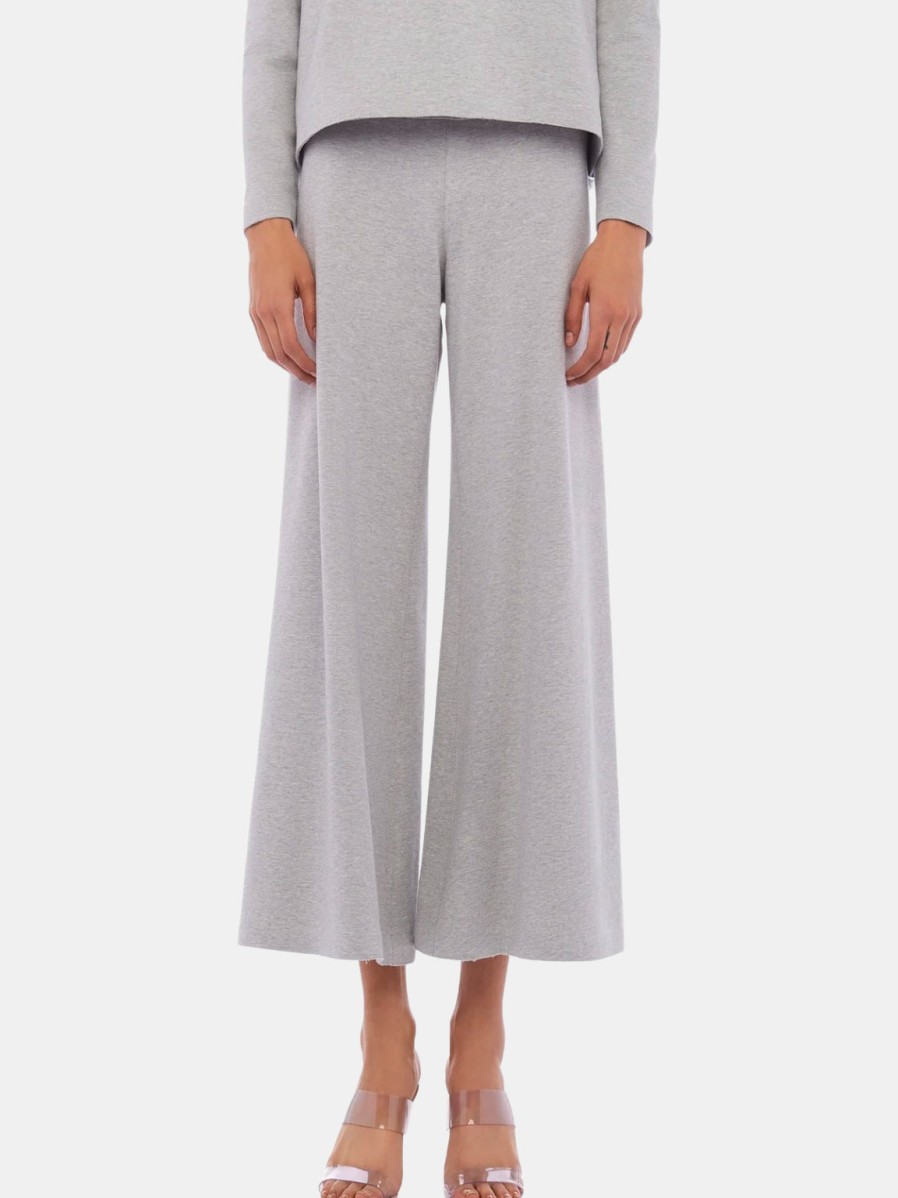 Clothing NORMA KAMALI Pants | Short Straight Leg Pant Light Heather Grey