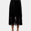 Clothing LE SUPERBE Midi | Interlace Pleated Skirt Black