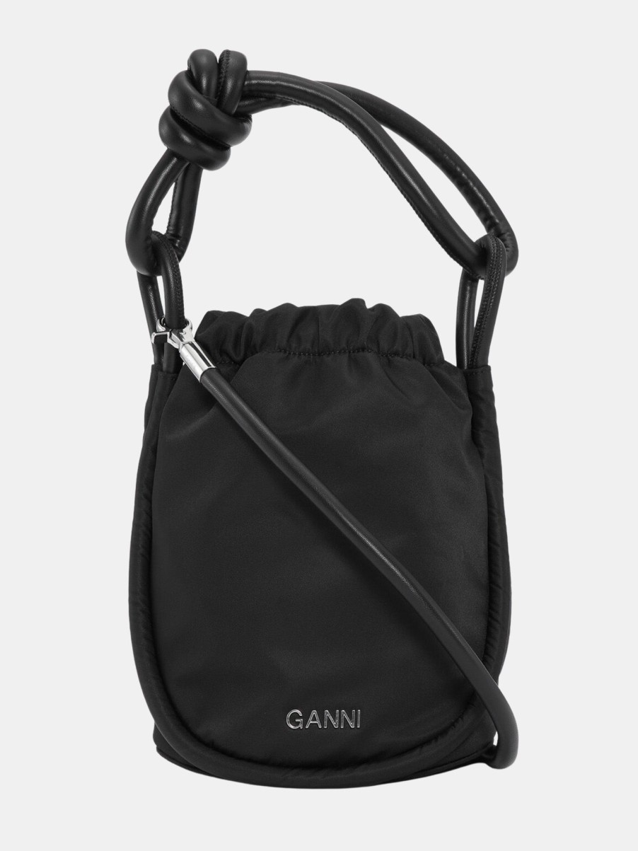 Accessories GANNI | Knot Small Bucket Bag Black