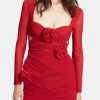 Clothing BARDOT Mini | Pippa Mesh Mini Dress Fire Red