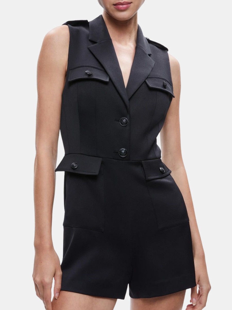 Clothing ALICE + OLIVIA | Phillis Utility Sleeveless Romper