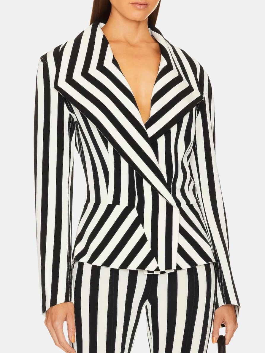 Clothing NORMA KAMALI Blazers | Bias Jacket 3/4 Stripe