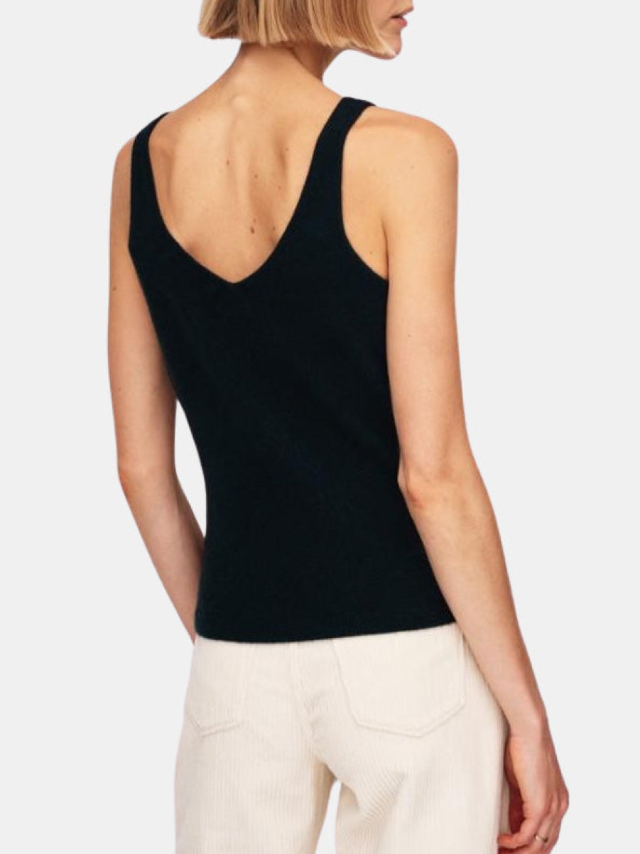 Clothing White + Warren Tanks | Cashmere V-Neck Tank Spruce Heather