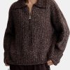 Clothing VARLEY | Amelia Half Zip Knit Coffee Bean