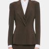 Clothing NORMA KAMALI Blazers | Single Breasted Boy Fit Jacket Chocolate