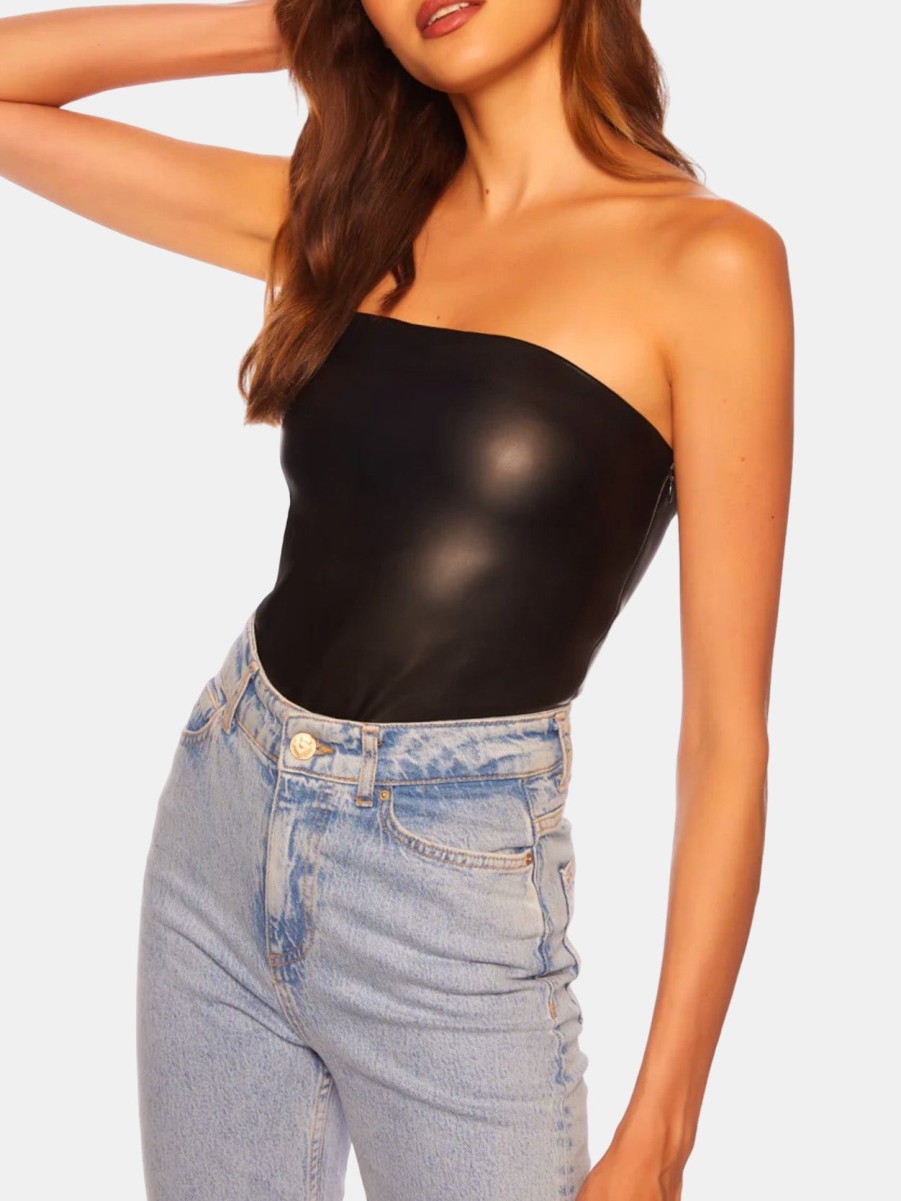 Clothing SUSANA MONACO Tanks | Faux Leather Tube Top