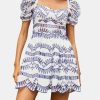 Clothing CHARO RUIZ Mini | Ayiak Short Dress Kleinblu