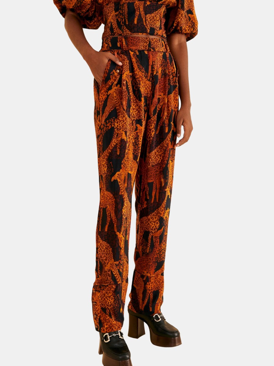 Clothing FARM RIO Pants | Pants Giraffes Black