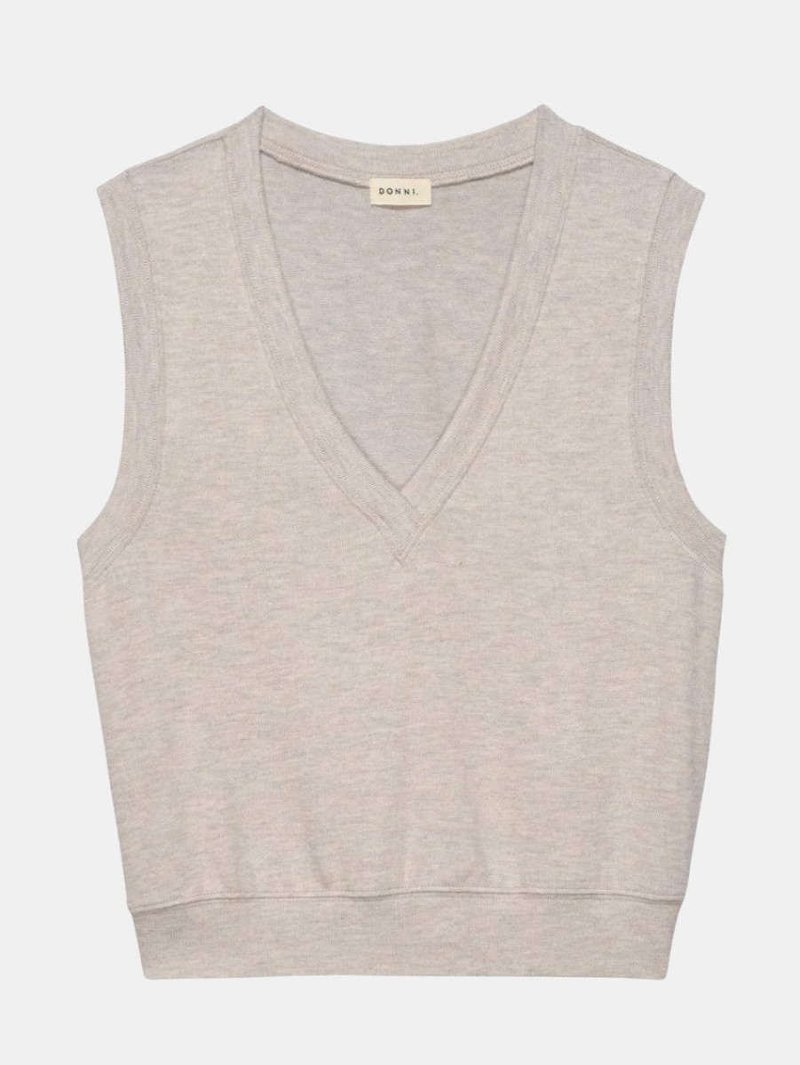 Clothing DONNI | Sweater Vest Heathered Oat