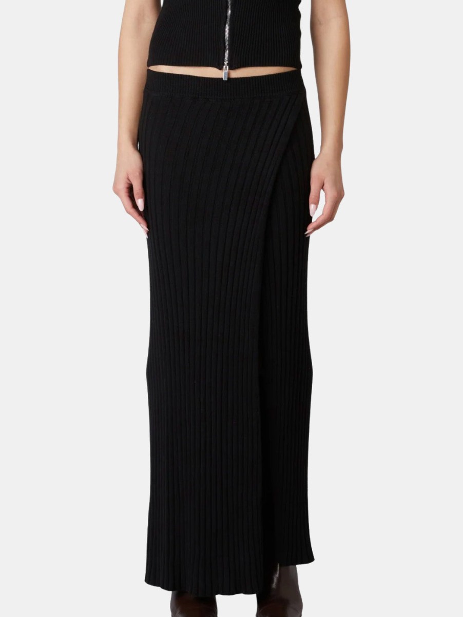 Clothing NIA Maxi | Leila Knit Skirt Black