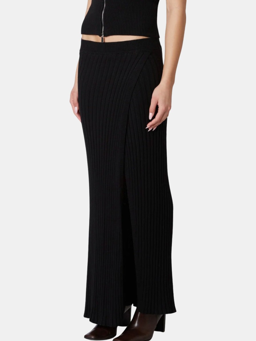 Clothing NIA Maxi | Leila Knit Skirt Black