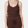 Clothing NIA Tanks | Plush Sweater Tank Chocolate