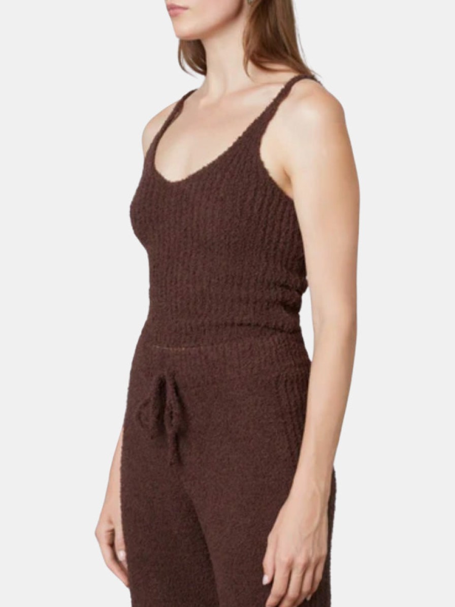 Clothing NIA Tanks | Plush Sweater Tank Chocolate