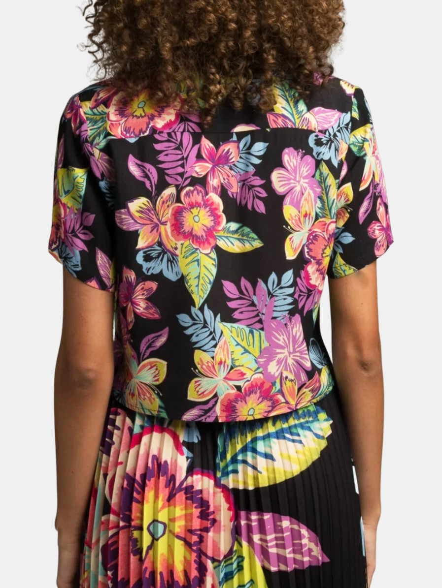 Clothing LE SUPERBE | Palm Beach Polo Shirt Black Acid Floral