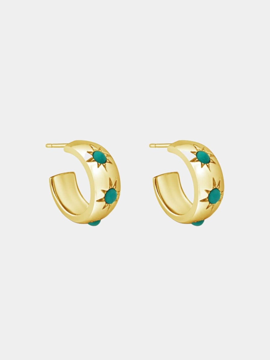 Accessories Sierra Winter Earrings | Eve Earrings Gold/Turquoise