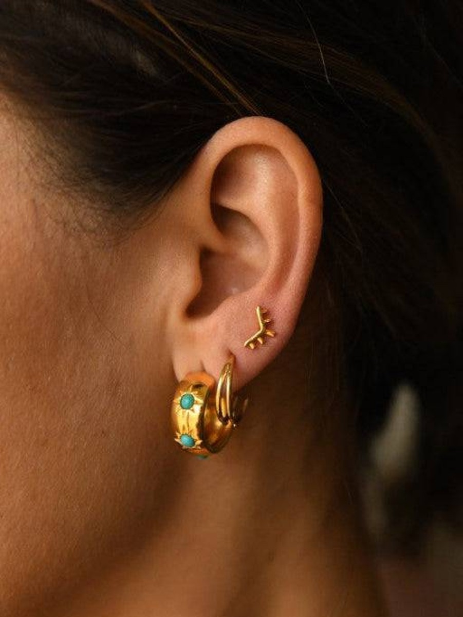 Accessories Sierra Winter Earrings | Eve Earrings Gold/Turquoise