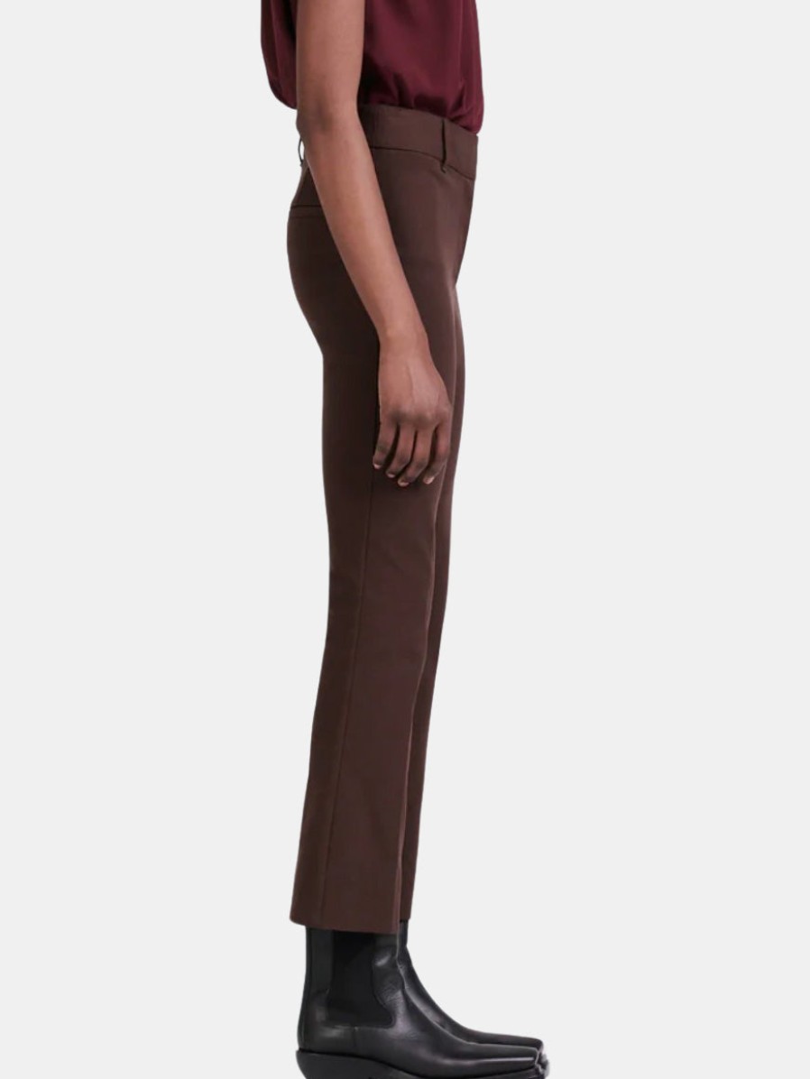 Clothing DEREK LAM Pants | Crosby Cropped Flare Trouser Chocolate